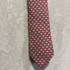 Vineyard Vines Tie Martha's Vineyard Men's Silk Salmon Pink Necktie Fish Preppy